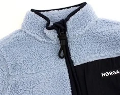 Mads Nørgaard faded denim teddy fleecejakke Jeffo